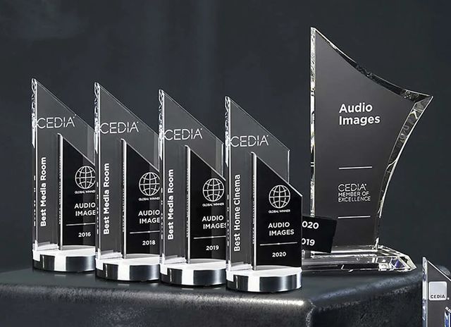 CEDIA award trophies